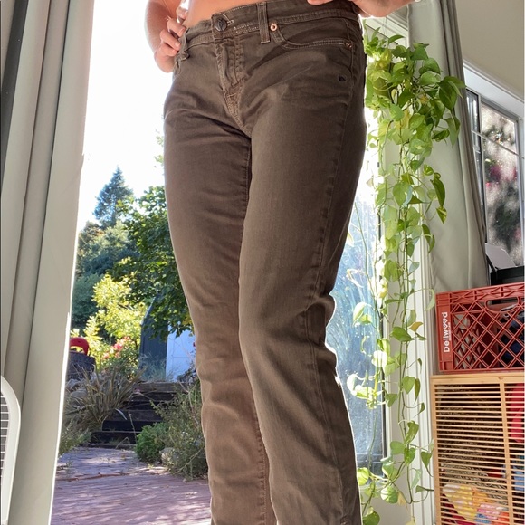 Genetic Denim Denim - Genetic Denim Green straight leg pants